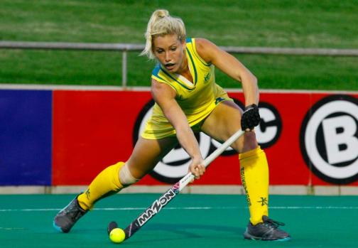 Casey Eastham scored the first goal for the Hockeyroos