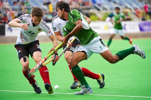 Muhammad Waqas of Pakistan.  Pakistan Beat India to Win the bronze at the 2012 Champions Trophy in Melbourne, Australia.  They also beat India in the finals of the Asian Champions trophy in Doha, Qatar. 